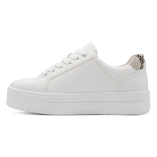 Jana Platform Trainers - 23767-43 - White/Snake
