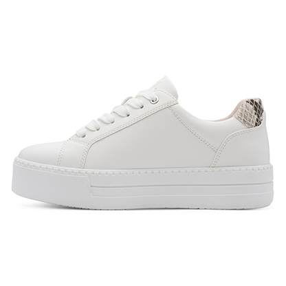 Jana Platform Trainers - 23767-43 - White/Snake