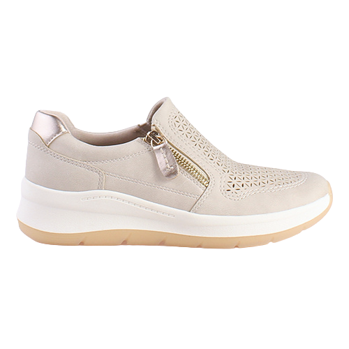 Jana Ladies Wedge Trainers - 24767-44 - Beige