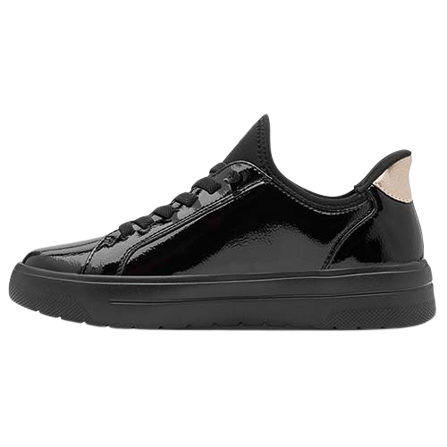 Jana Ladies  Trainers - 23764-45 - Black Patent