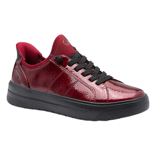 Jana Ladies  Trainers - 23764-45 - Red Patent