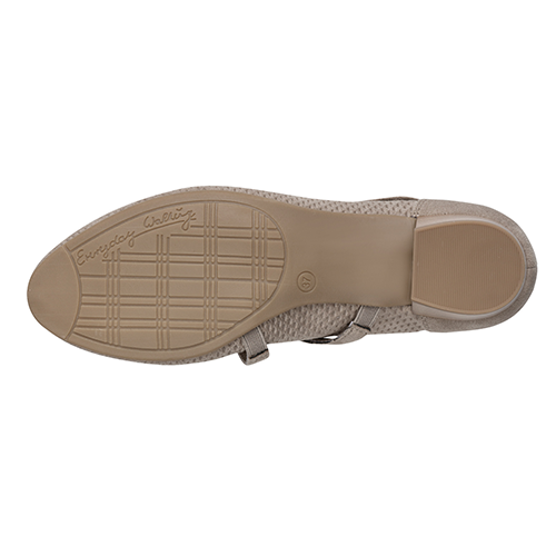 Jana Ladies Cross Strap Pumps - 24363-42 - Stone