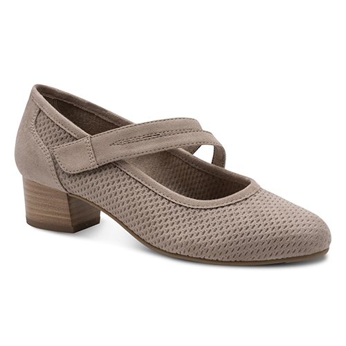 Jana Ladies Cross Strap Pumps - 24363-42 - Stone
