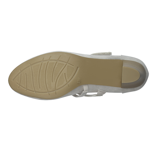 Jana Strap Cross Strap Pumps - 24464-42 - Beige/Silver