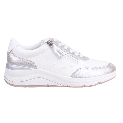 Jana Ladies Trainers - 23777-43 - White / Silver