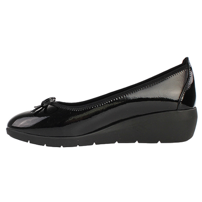 Jana  Wedge Pumps - 22162-43 - Black Patent