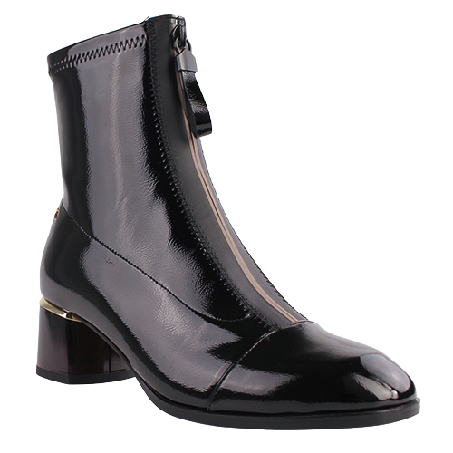 Kate Appleby Block Heeled Ankle Boots - Greenhill - Black Patent