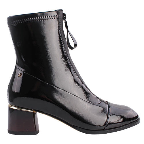 Kate Appleby Block Heeled Ankle Boots - Greenhill - Black Patent