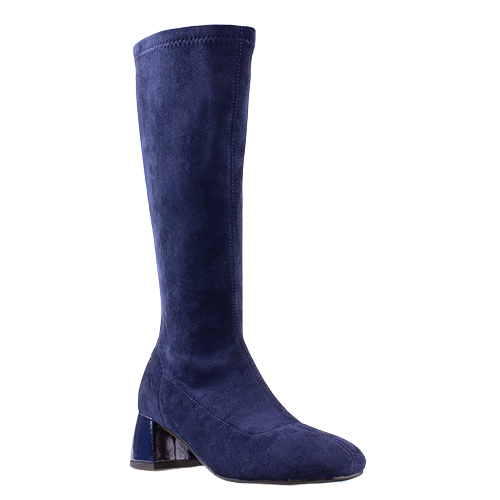 Kate Appleby Block Heeled  Knee Boots - Coates - Navy