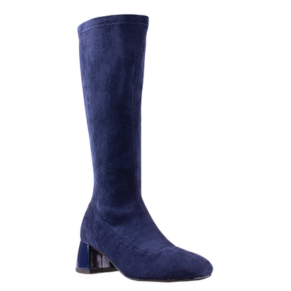 Kate Appleby Block Heeled  Knee Boots - Coates - Navy