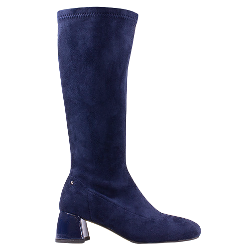 Kate Appleby Block Heeled  Knee Boots - Coates - Navy
