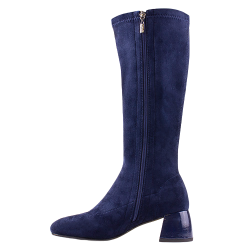 Kate Appleby Block Heeled  Knee Boots - Coates - Navy