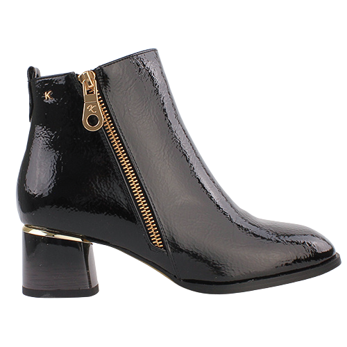 Kate Appleby Block Heeled Ankle Boots - Moneyglass - Black Patent