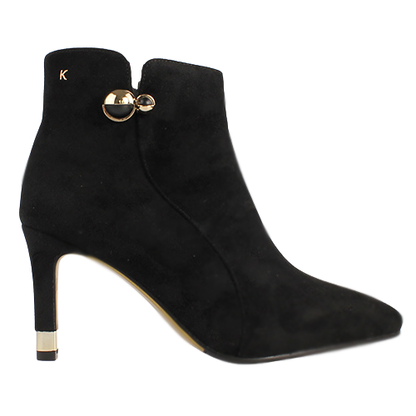 Kate Appleby Dressy Heeled Ankle Boots - Ardmore - Black Suede