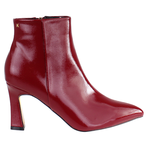 Red shiny 2025 ankle boots