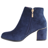 Kate Appleby Block Heeled Ankle Boots - Llminster - Navy Suede