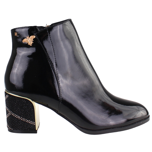 Kate Appleby Ladies Ankle Boots - Leyburn - Black Patent