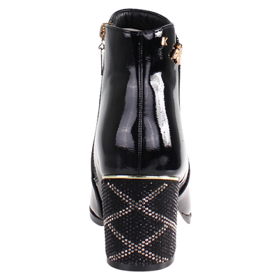 Kate Appleby Ladies Ankle Boots - Leyburn - Black Patent
