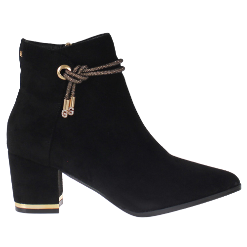 Kate Appleby Block Heeled Ankle Boots - Methven - Black Suede