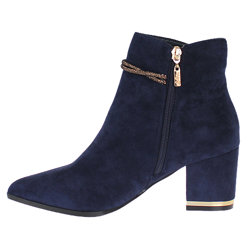 Kate Appleby Block Heeled  Ankle Boots - Methven - Navy Suede