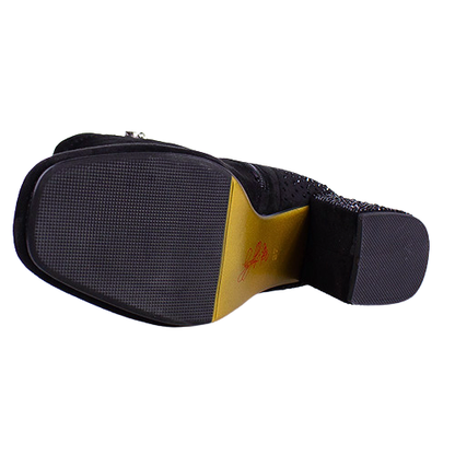 Kate Appleby Block Heeled Ankle Boots - Thurstones - Black Sparkle