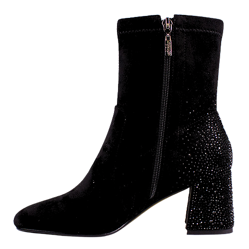 Kate Appleby Block Heeled Ankle Boots - Thurstones - Black Sparkle