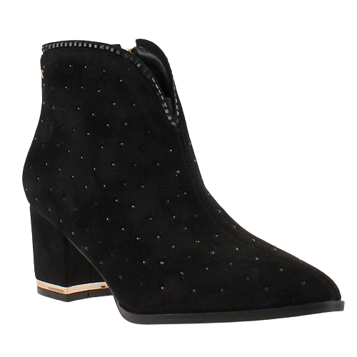 Kate Appleby Block Heeled Ankle Boots - Tynan - Black Suede