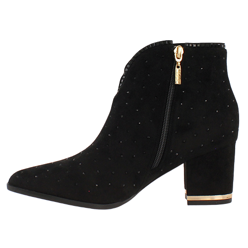 Kate Appleby Block Heeled Ankle Boots - Tynan - Black Suede