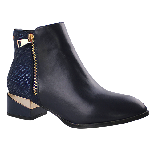 Kate Appleby  Block Heeled Ankle Boots - Forfar - Navy Sparkle