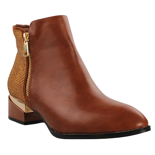 Kate Appleby  Block Heeled Ankle Boots - Forfar - Tan Sparkle