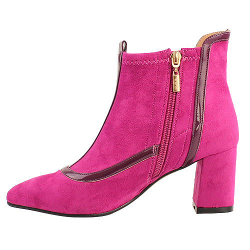 Kate Appleby  Block Heeled Ankle Boots - Bolsover - Pink Suede