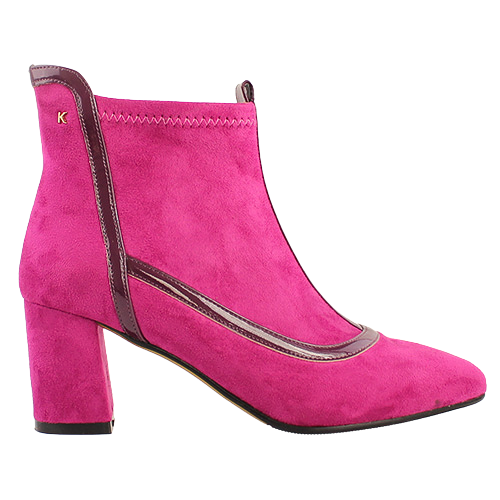 Kate Appleby Block Heeled Ankle Boots - Bolsover - Pink Suede
