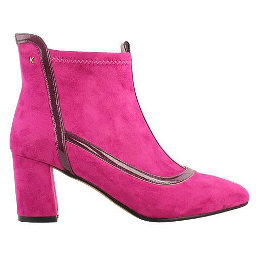 Kate Appleby  Block Heeled Ankle Boots - Bolsover - Pink Suede