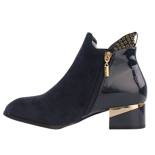 Kate Appleby Ladies Block Heel Boot - Alce- Navy Suede