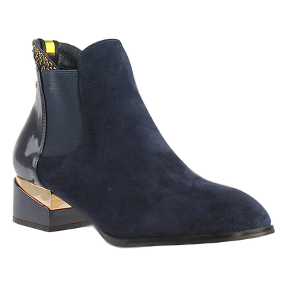 Kate Appleby Ladies Block Heel Boot - Alce- Navy Suede