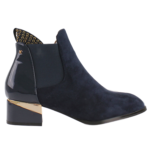 Kate Appleby Block Heeled Ankle Boots - Alce- Navy Suede