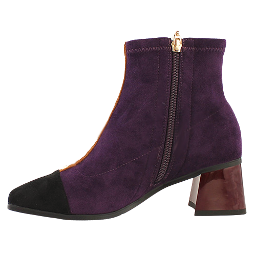 Kate Appleby Ladies Block Heeled Ankle Boot - Pentridge - Purple Suede