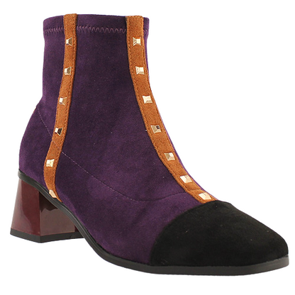 Kate Appleby Ladies Block Heeled Ankle Boot - Pentridge - Purple Suede