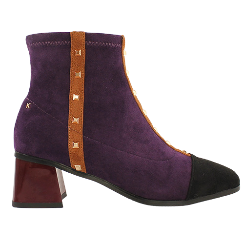 Kate Appleby Ladies Block Heeled Ankle Boot - Pentridge - Purple Suede