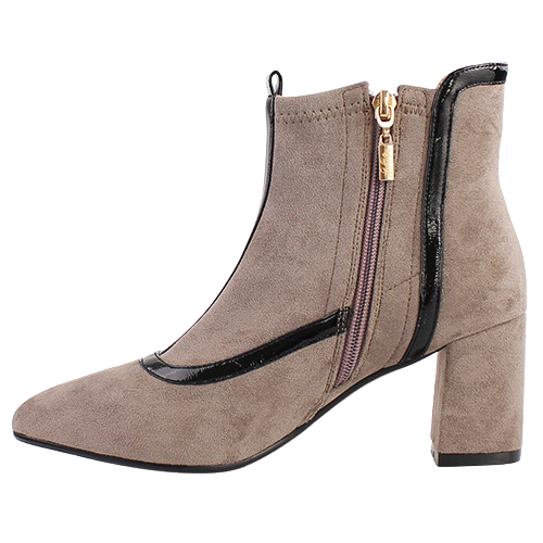 Kate Appleby  Block Heeled Ankle Boots - Bolsover - Taupe Suede