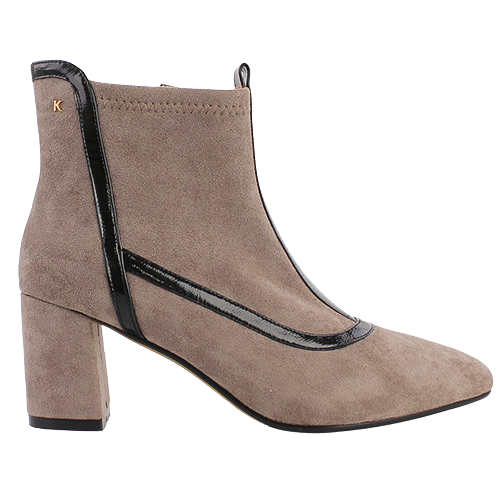 Kate Appleby  Block Heeled Ankle Boots - Bolsover - Taupe Suede