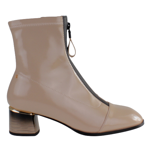Kate Appleby Block Heeled Ankle Boots- Greenhill - Nude