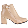 Kate Appleby Ladies Block Heeled Ankle Boots - LLMinster - Beige Patent