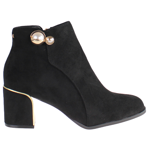 Kate Appleby Ladies Block Heeled Ankle Boots - LLMinster - Black Suede