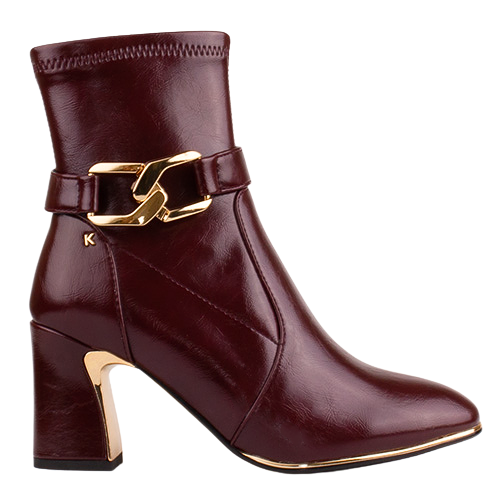Kate Appleby Ladies Block Heeled Ankle Boots - Worthorpe -Burgundy