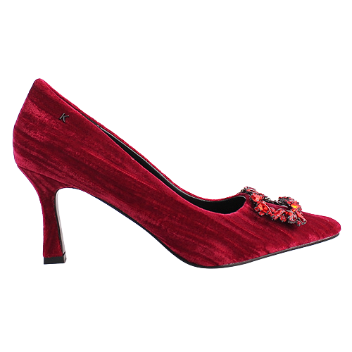 Kate Appleby Dressy Heeled Pumps - Tawtan - Red Velvet