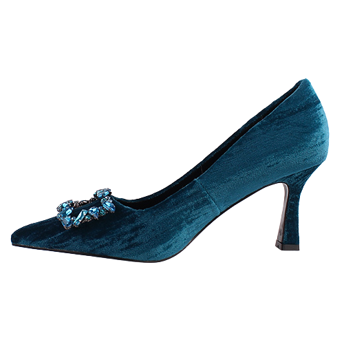 Kate Appleby Dressy Heeled Pumps - Tawtan- Teal Velvet