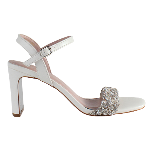 Kate Appleby Ladies Block Heel Sandals - Ingleby - White