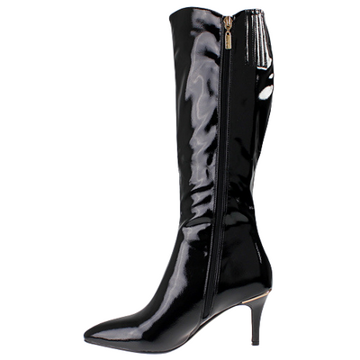 Kate Appleby Dressy Heeled Knee Boots - Ellesmere - Black Patent