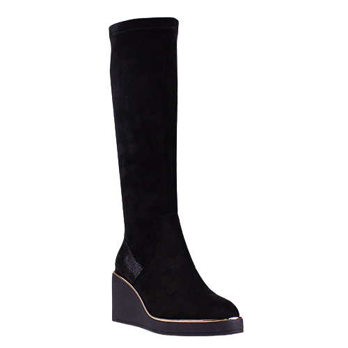 Kate Appleby Ladies Knee High Boots - Derby - Black Suede